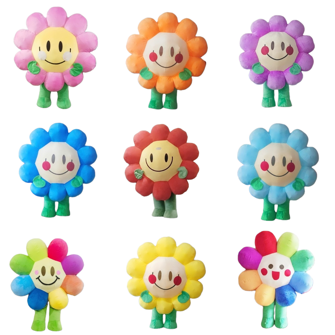 Custom Beautiful Flower Inflatable Mascots Costumes for Parade Walking Outside 2.2m Flower Inflatable Clothing Stage Dress