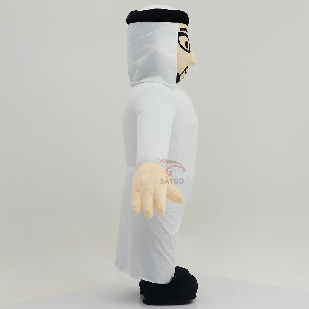 Factory OEM Advertising Adults Inflatable Arabic Mascot Costume Custom Made Middle East Character Costumes Party