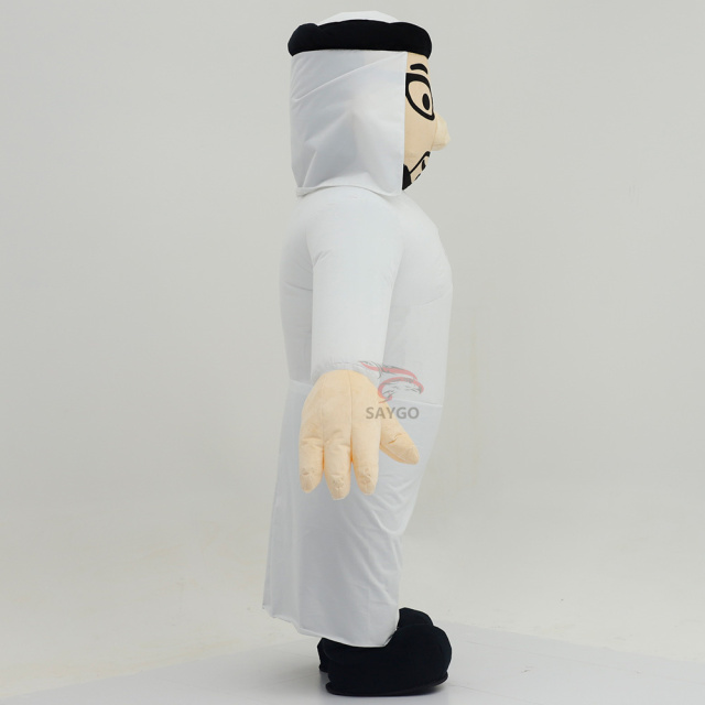 Factory OEM Advertising Adults Inflatable Arabic Mascot Costume Custom Made Middle East Character Costumes Party