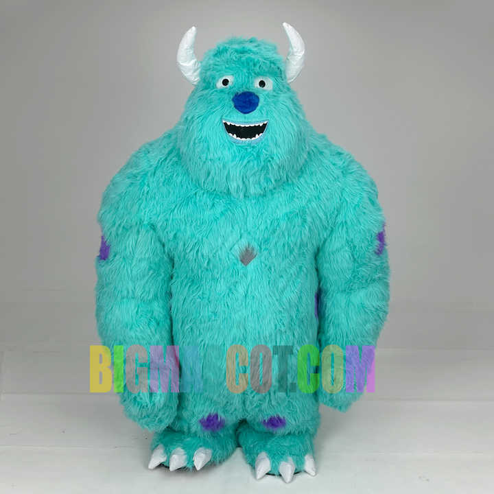 Adult Cartoon Character Party Suit Soft Plush Sully Inflatable Mascot Costume Rental Anime Disfraces Monsters Inc for Adults