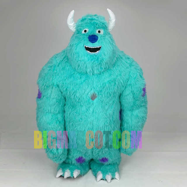 Adult Cartoon Character Party Suit Soft Plush Sully Inflatable Mascot Costume Rental Anime Disfraces Monsters Inc for Adults