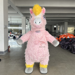 2M/2.6 Long Fur Inflatable Unicorn Horse Mascot Costume for Adults Cute Style Festivals Promotions White Unicorn Indian Wedding,Big Mascot,2M/2.6 Long Fur Inflatable Unicorn Horse Mascot Costume for Adults Cute Style Festivals Promotions White Unicorn Indian Wedding
