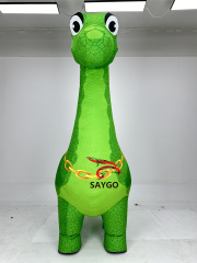 Giant 3.5m Green Dinosaur Mascot Costume Inflatable Grass Dragon Dinosaur Wearable Mascot for Adults Air Blow Cloth