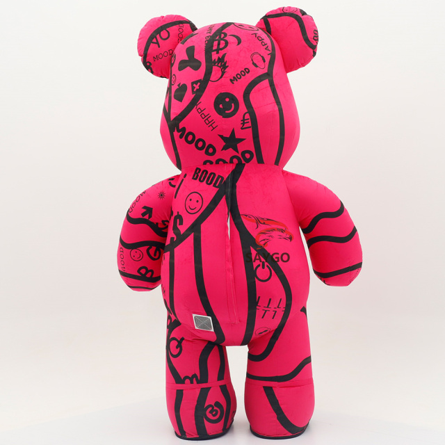 OEM Giant Red Inflatable VIOLENT Bear Mascot Costume Mascotte Animal Cosplay Panda Bear Fursuit Cosplay Furry Suit for Adult