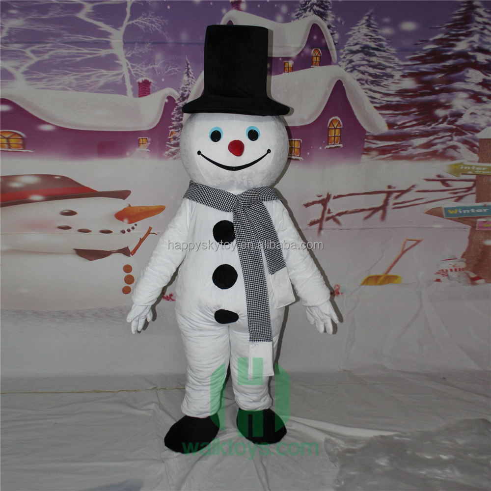 Large Size Pretty Walking Snowman Costume Cartoon Mascot for Easy Wear Advertising Promotion Snowman Costumes Clothing