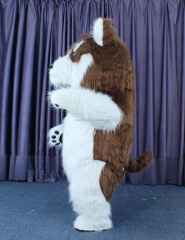 Carnival Cosplay 2m Inflatable Huskey Dog Toys Moving Cartoon Mascot Costume Unisex Plush Huskey Patrol Dog Costumes for Parade