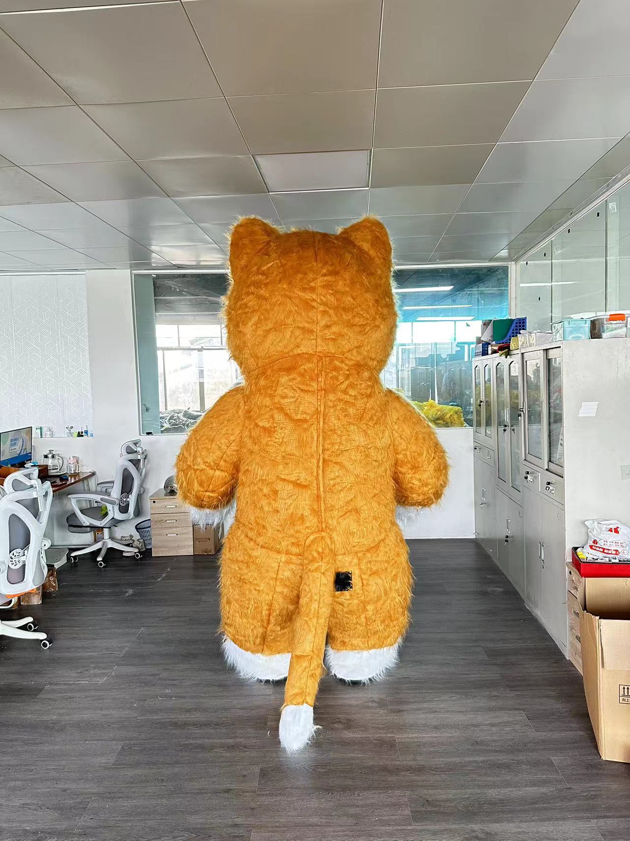 High Quality 2m Halloween Cat Cosplay Costume Hot Sale Plush Mascot Animal Anime Themes Print Technique Festivals Adults Unisex