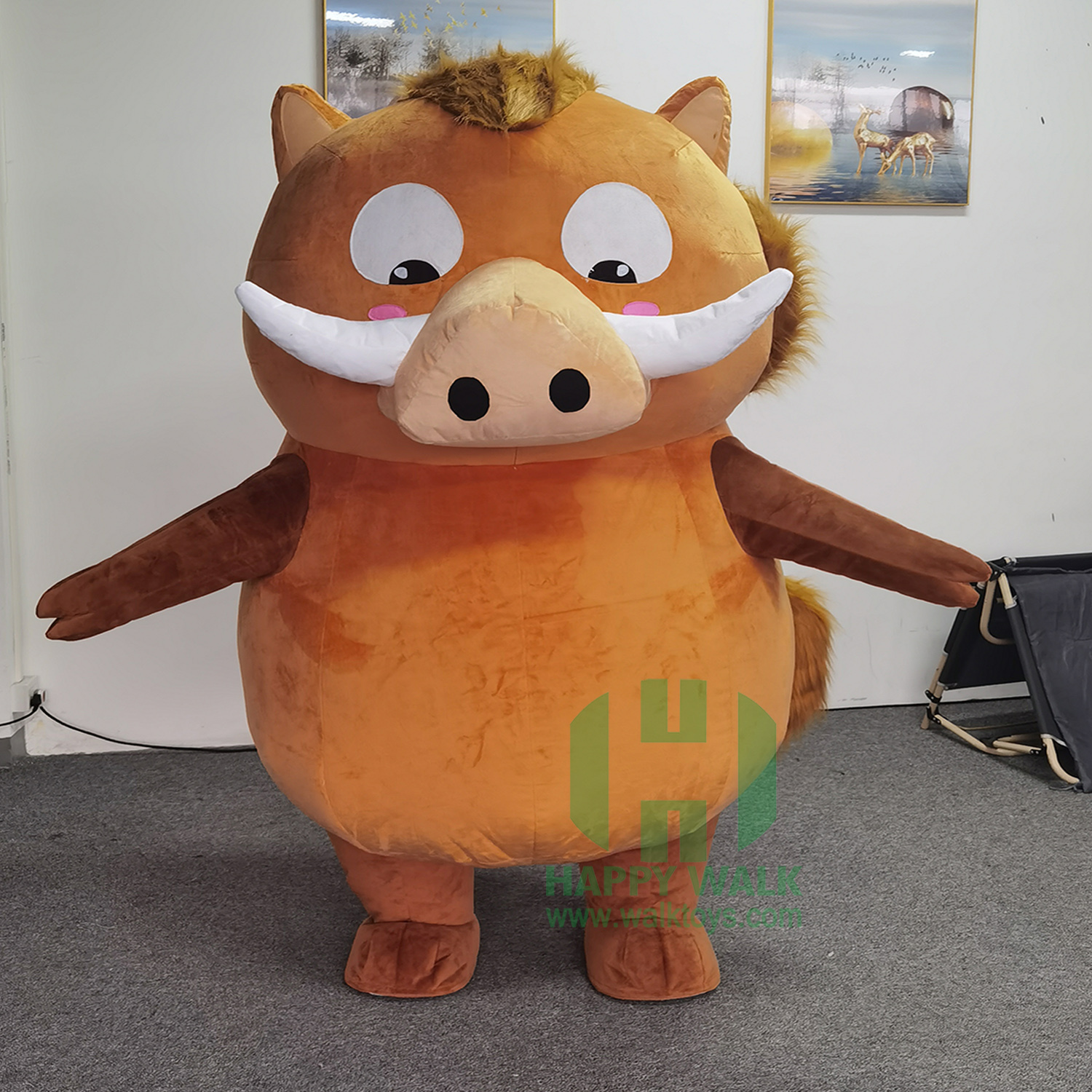 Factory Products Wild Boar Costumes Cosplay Party Dressing 2m Wild Boar Inflatable Mascot Costume
