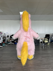 Inflatable Pink Unicorn Horse Mascot Costume for Adults Cute Pink for Pony Inflatable Dress for Christmas Halloween Mascot
