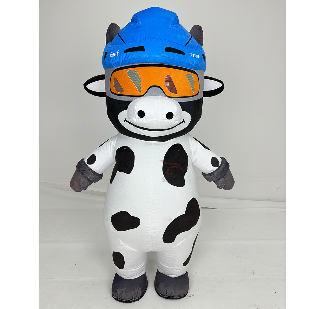 Inflatable Latex Cow Costume White Black Customized Advertising Adult Unisex XL Halloween Easter Mascot Costume,Big Mascot,Inflatable Latex Cow Costume White Black Customized Advertising Adult Unisex XL Halloween Easter Mascot Costume