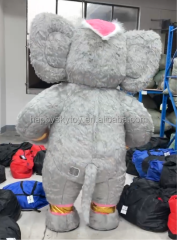 Outdoor Adult Anime Costumes Long Furry Inflatable Elephant Mascot Costume 2/2.6m Grey Elephant Cosplay Anime Clothes
