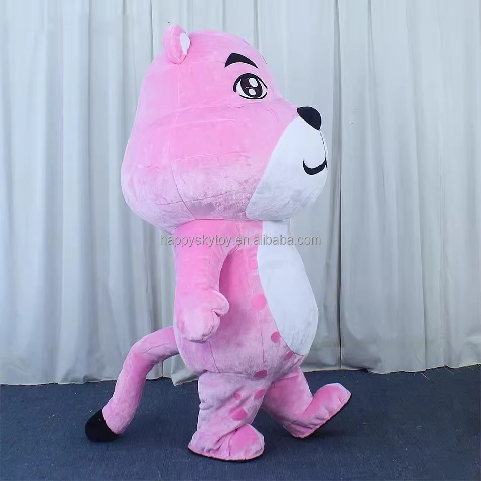 Unisex Inflatable Leopard Cheetah Mascot Costume Funny Plush Adult Carnival Dress for Cosplay Party Wedding Chester Cheetah