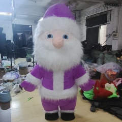 Green Inflatable Santa Claus Snowman Mascot Costume Adult Fancy Dress Christmas Party Kawaii Carnival Costumes