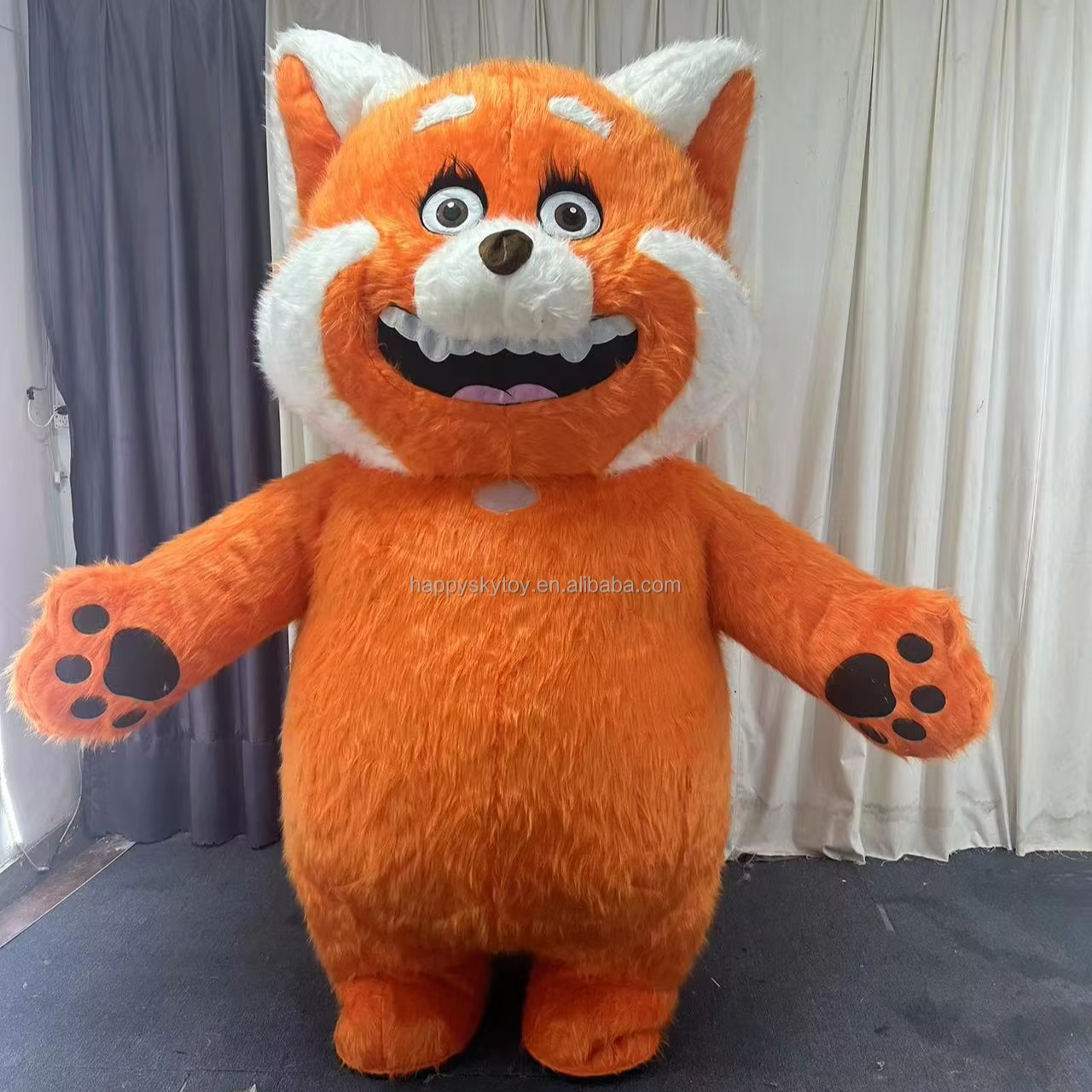 CE New Style Inflatable Custom Inflatable Gray Raccoon Mascot Costume Full Body White Head Furry Suit for Party