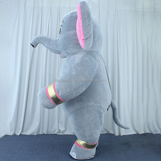 Customized Cartoon Inflatable Elephant Mascot Suit Plush Animal Decor Party Holiday Advertising Inflatable Costumes Decorations