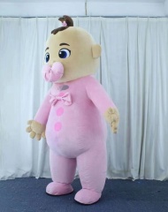 High Quality Inflatable Baby Boy and Girl Custom Mascot Costume Creative Holiday Party Giant Cosplay Dress in Blue and Pink