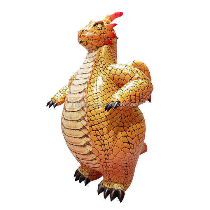 Happy Sky Inflatable Dragon Costume-Adult Unisex PVC Realistic Moving Walking Advertising Mascot for Easter/Halloween