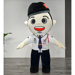 Inflatable White Animal Cartoon Robot Mascot Costume LED Halloween Adult Unisex Sale