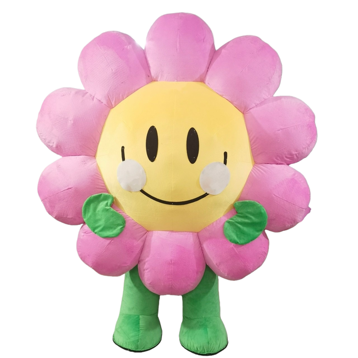 Custom Beautiful Flower Inflatable Mascots Costumes for Parade Walking Outside 2.2m Flower Inflatable Clothing Stage Dress