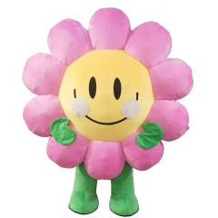 Custom Beautiful Flower Inflatable Mascots Costumes for Parade Walking Outside 2.2m Flower Inflatable Clothing Stage Dress