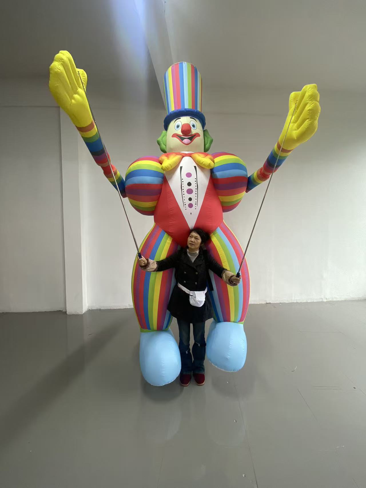 Cartoon Walking Clown Inflatable Model Main Park Clown Doll Inflatable Clothing Balllon for Parks
