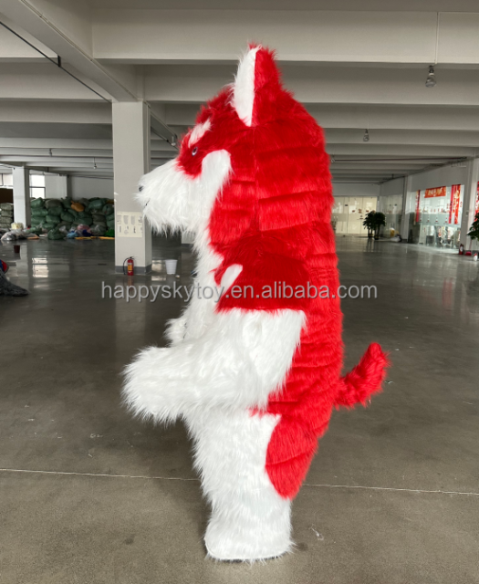 Amusement Husky Dog Inflatable Mascot Costumes for Adult 2.2m Anime Cosplay Advertising Inflatables Husky Suit Party Dresses