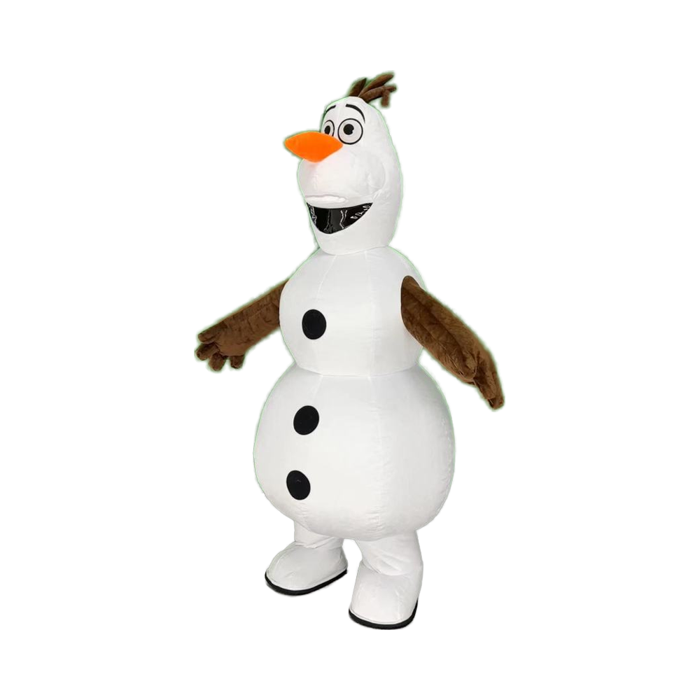 Huge Snowman Olaf Mascot Costume for Adults Inflatable Olaf of Forzens Cartoon Character Costume Mascot