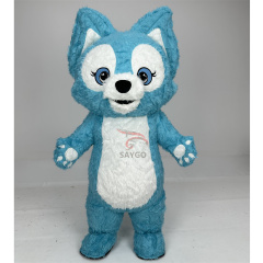 Saygo New Color Furry Fox Linabell Fox Mascots Costume CE 2m 2.6m Inflatable Linnabell Fox Mascot Suits for Sale