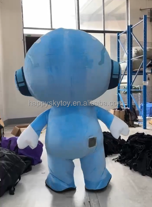 Party Dress Robot alien Customize for Brand Business Advertising 2m 2.6m Inflatable Plush Robot Mascot Costumes Clothes