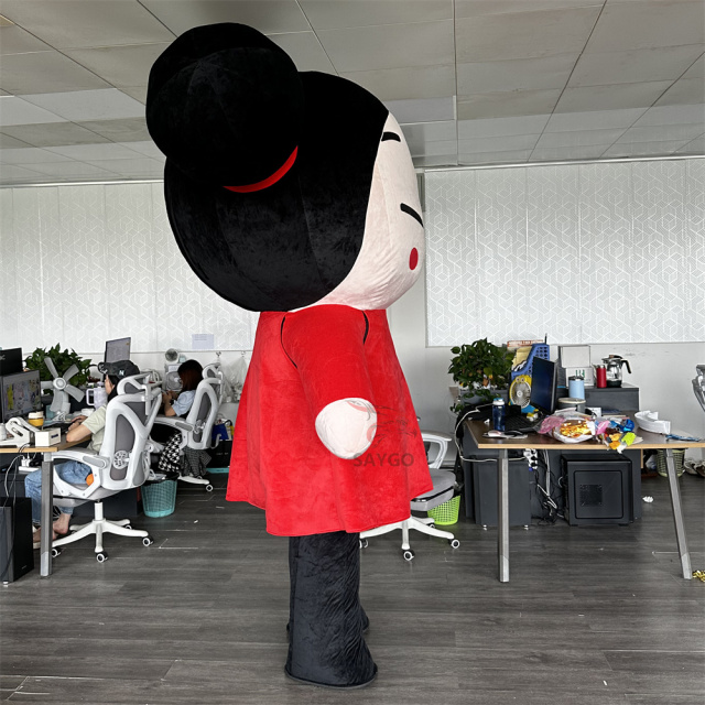 Hot Selling Human Girl Doll Mascot Costume for Dancing Performance 2m Inflatable Chinese Japan Girl Costume Mascots