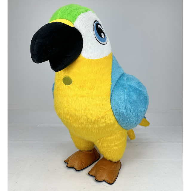 Cosplay Festivals Halloween Inflatable Cartoon Doll XL Mascot Costume Unisex Giant Blue Parrot Performance Adults Event