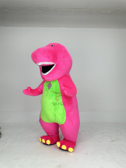Cartoon Character Cheap Unisex Inflatable Barney Costume Plush Adult Stuffed Walking Dragon Mascot Costume for Carnival Holiday