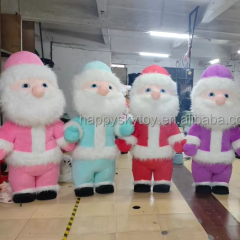 2m/2.6m/3m Christmas Adult Inflatable Santa Claus Mascot Costume for Cosplay Party Events for Adult