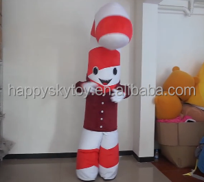 Funny Christmas Mascot Costume Custom Inflatable Walking Stick and Candy Cane Suit for Parade Performance and Xmas Event