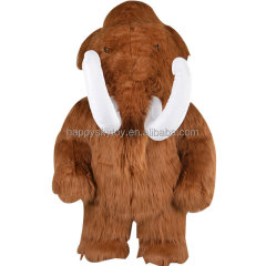 Awesome Long Ivory Mammoth Mascot Costume 2m CE Inflatable Mommoth Elephant Mascots Costume Suits for Animal Theme Events