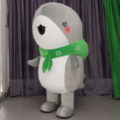 Inflatable Shark Mascot Costume Adult Size Halloween Event Decorations Cute Shark Toy Turtle with Inflatable Features