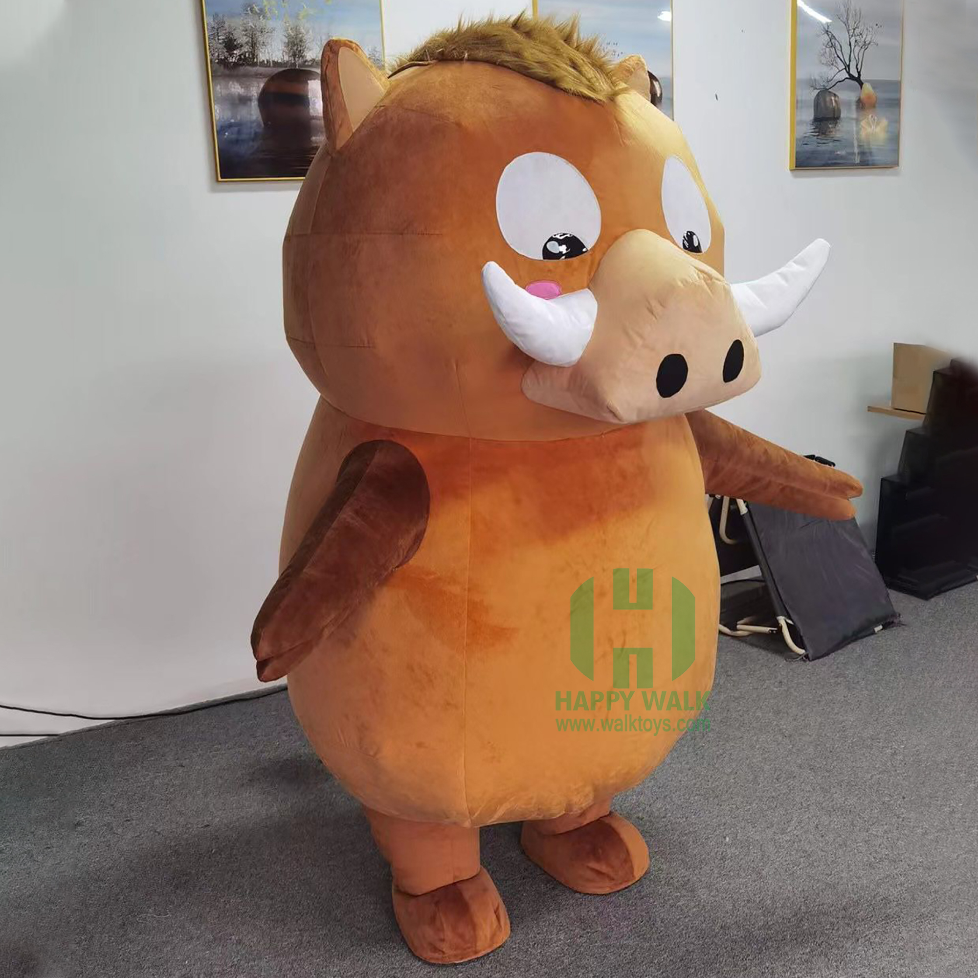 The Boar Costume Mascot for Wild Anime Theme Cosplay 2/2.6m Giant Inflatable Boar Mascot Costume Oem