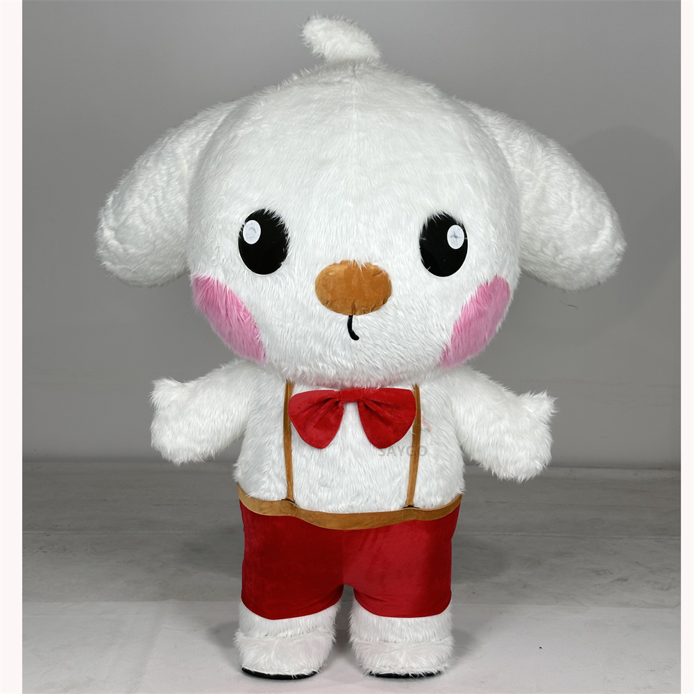 White Adult Dog Mascot Costume Custom Made Inflatable Features for Halloween Event Decorations Cute Toy Turtle Inflatable Mascot