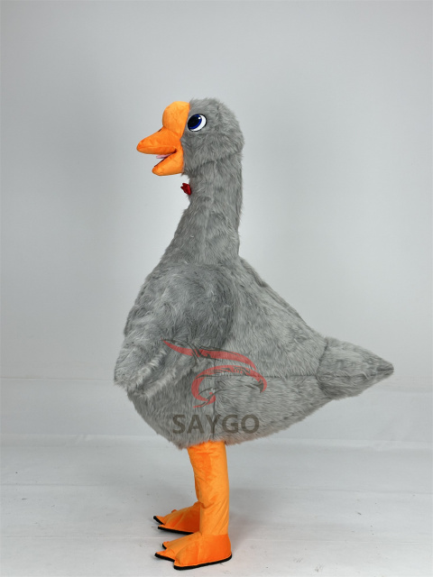 Goose Gray Swan Mascot Costume Adults Plush Furry Inflatable Animal Dress Suit Halloween Party Outdoor Advertising Party Cosplay