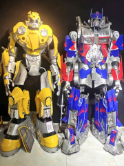 Transformers LED Robot Costume with Stilt Walker Design Party Wearable Mascot for Adults Unisex Halloween,Big Mascot,LED Robot Costume with Stilt Walker Design Party Wearable Mascot for Adults Unisex Halloween