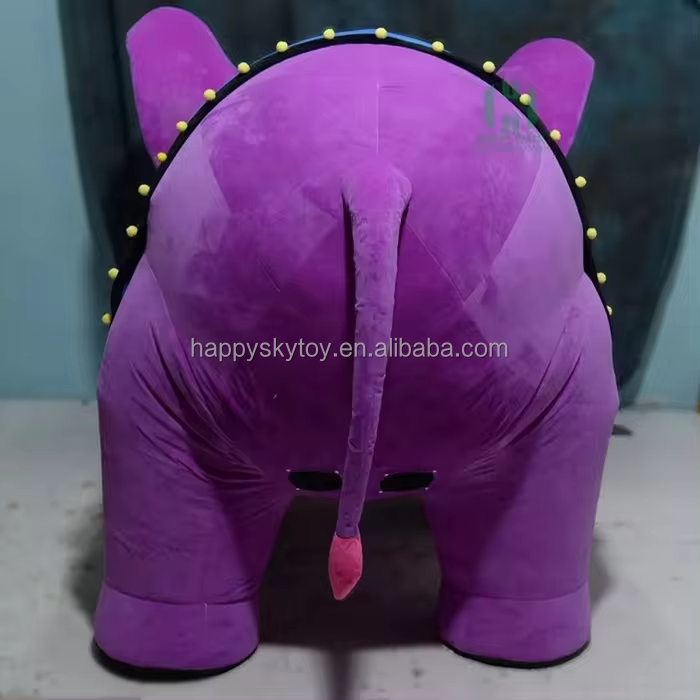 Purple Elephant CE 2/2.6m Inflatable Mascot Costumes Plush Animal Costume Suits for Carnival Halloween