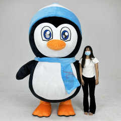 Animal Theme Party 2m/2.6m Walking Moving Cosplay Cartoon Penguin Inflatable Mascot Costume Battery Blow up Suit for Adults