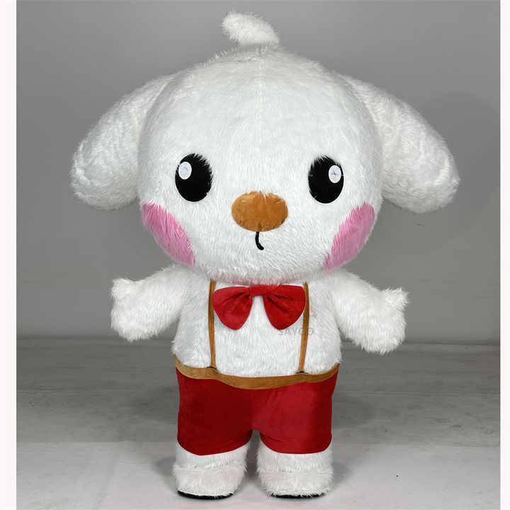 White Adult Dog Mascot Costume Custom Made Inflatable Features for Halloween Event Decorations Cute Toy Turtle Inflatable Mascot