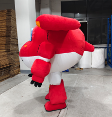 Custom Red Jett Robot Airplane Inflatable Mascot Costume Wall-E Jett Doll Inflatable Clothing for Anime Cosplay Activity Events