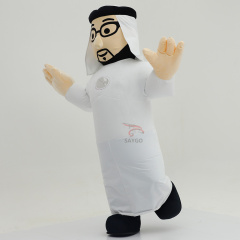 Arab Prince Inflatable Doll Costume for Adults Cosplay Wear 2.2m 2.6m Inflatable Mascot Costume Arab Man Arabic People Clothes