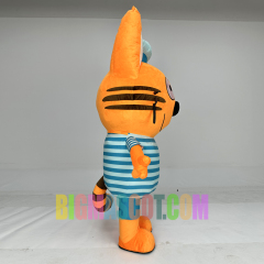 Unisex CE Certified Inflatable Cat Walking Animal Mascot Costume Plush Cartoon Character Kitty for Adults