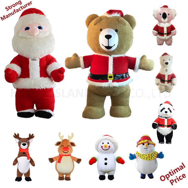 Customized Inflatable Reindeer Costume for Adults Giant Advertising Mascot Dress in Plush Style for Christmas Parties Carnivals