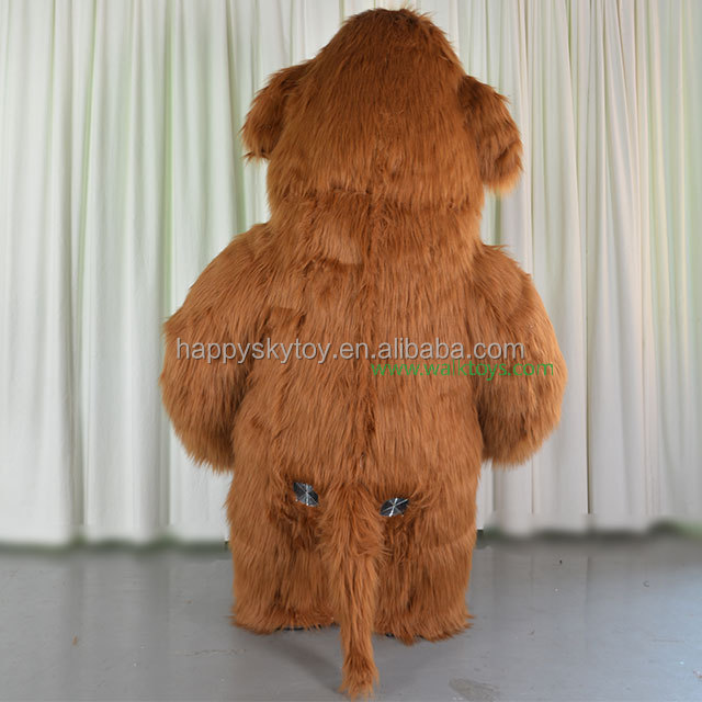 Awesome Long Ivory Mammoth Mascot Costume 2m CE Inflatable Mommoth Elephant Mascots Costume Suits for Animal Theme Events