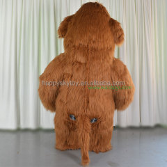 Awesome Long Ivory Mammoth Mascot Costume 2m CE Inflatable Mommoth Elephant Mascots Costume Suits for Animal Theme Events