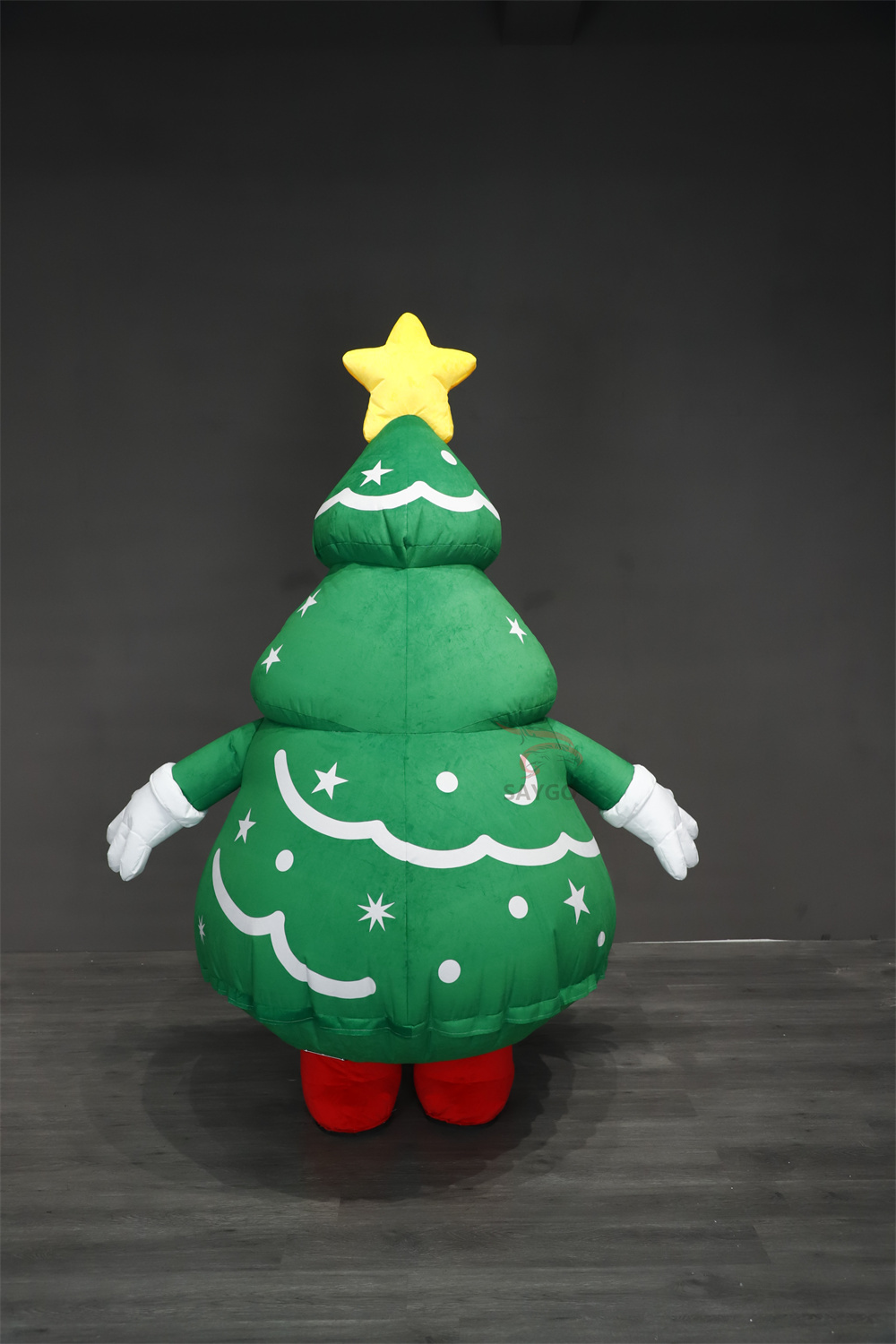 Green Christmas Inflatable Tree with Santa and Animals 2m/2.6m Tree Mascot Costume Party Dress